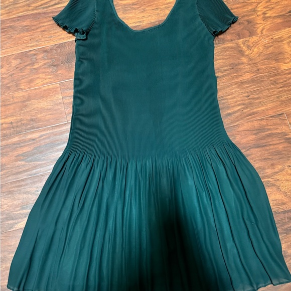 So Nikki Dresses & Skirts - So Nikki Green Pleated Midi Dress